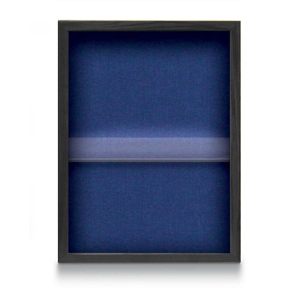 Indoor Enclosed Combo Board, 48"x36", Black Frame/White Porcelain & Cork